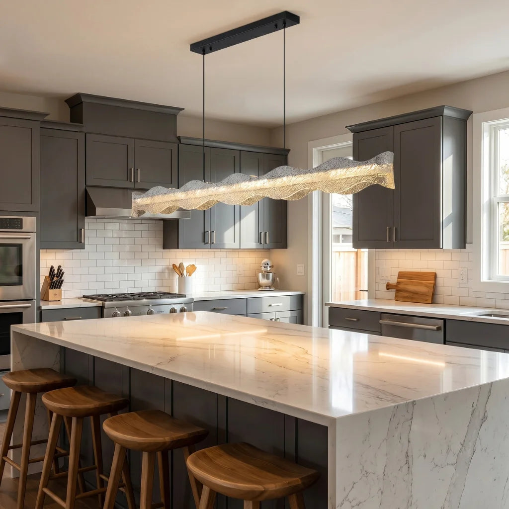 Modern chandelier light fixture for elegant living room decor