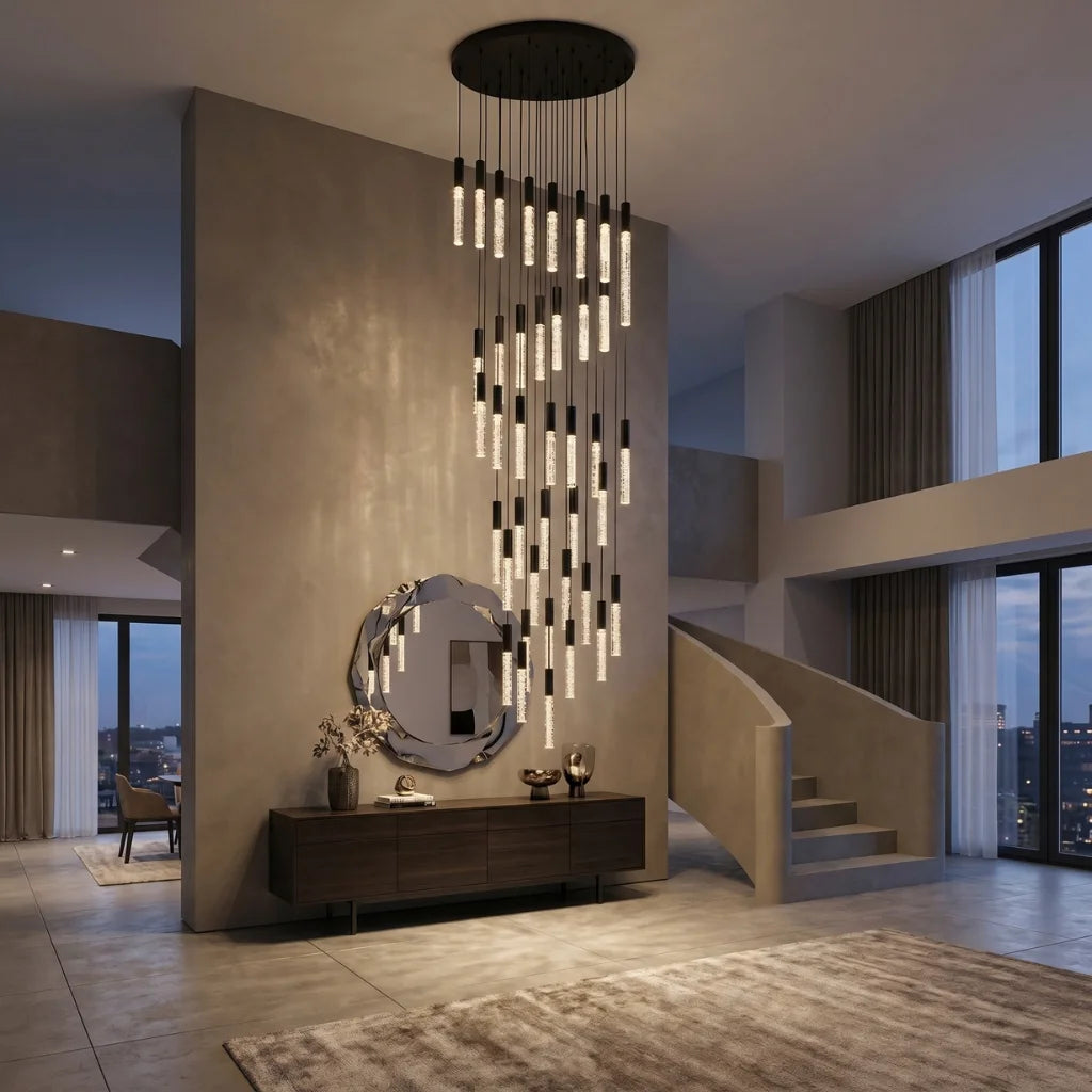YOOGEE luxury crystal chandelier for modern dining room lighting