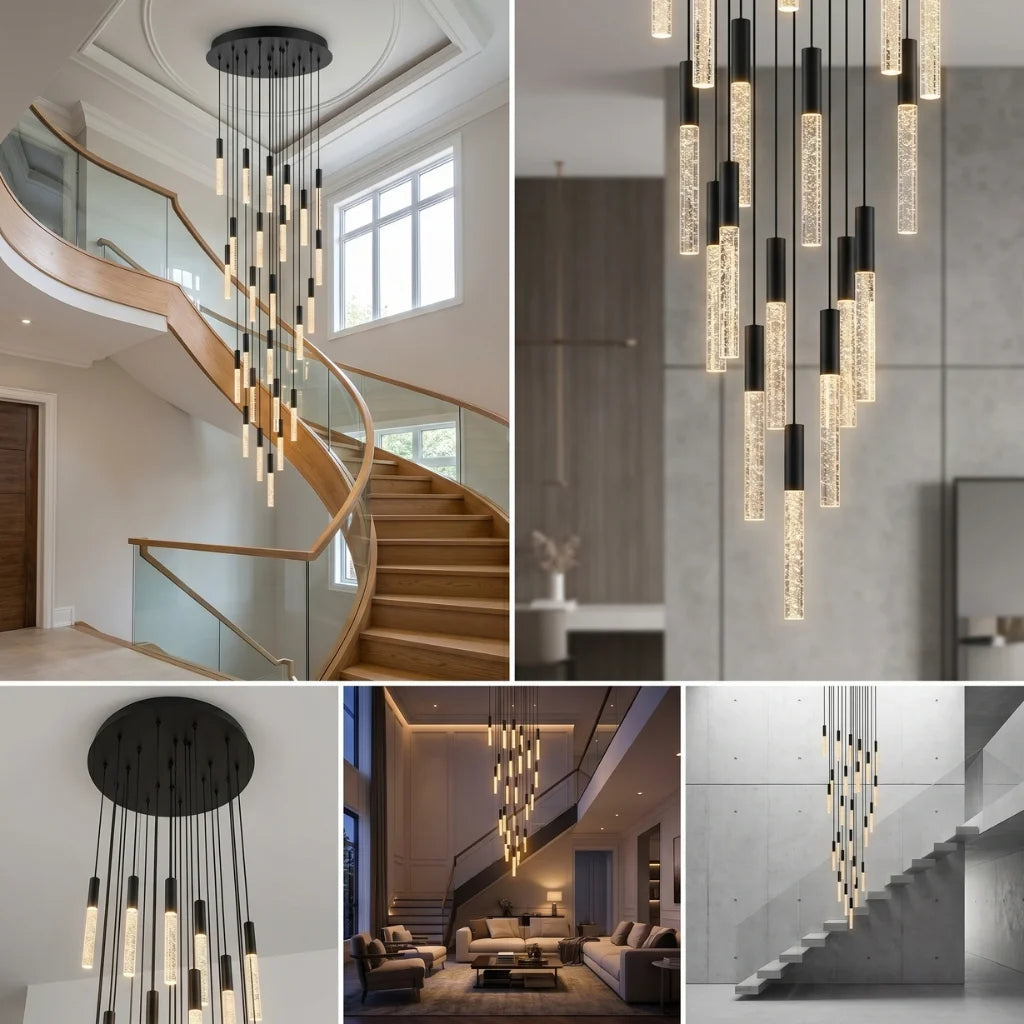 YOOGEE luxury crystal chandelier for modern dining room lighting