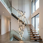Modern chandelier light fixture for elegant living room decor