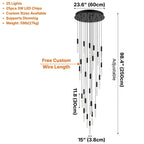 YOOGEE luxury crystal chandelier for modern dining room lighting