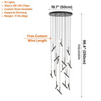 YOOGEE luxury crystal chandelier for modern dining room lighting