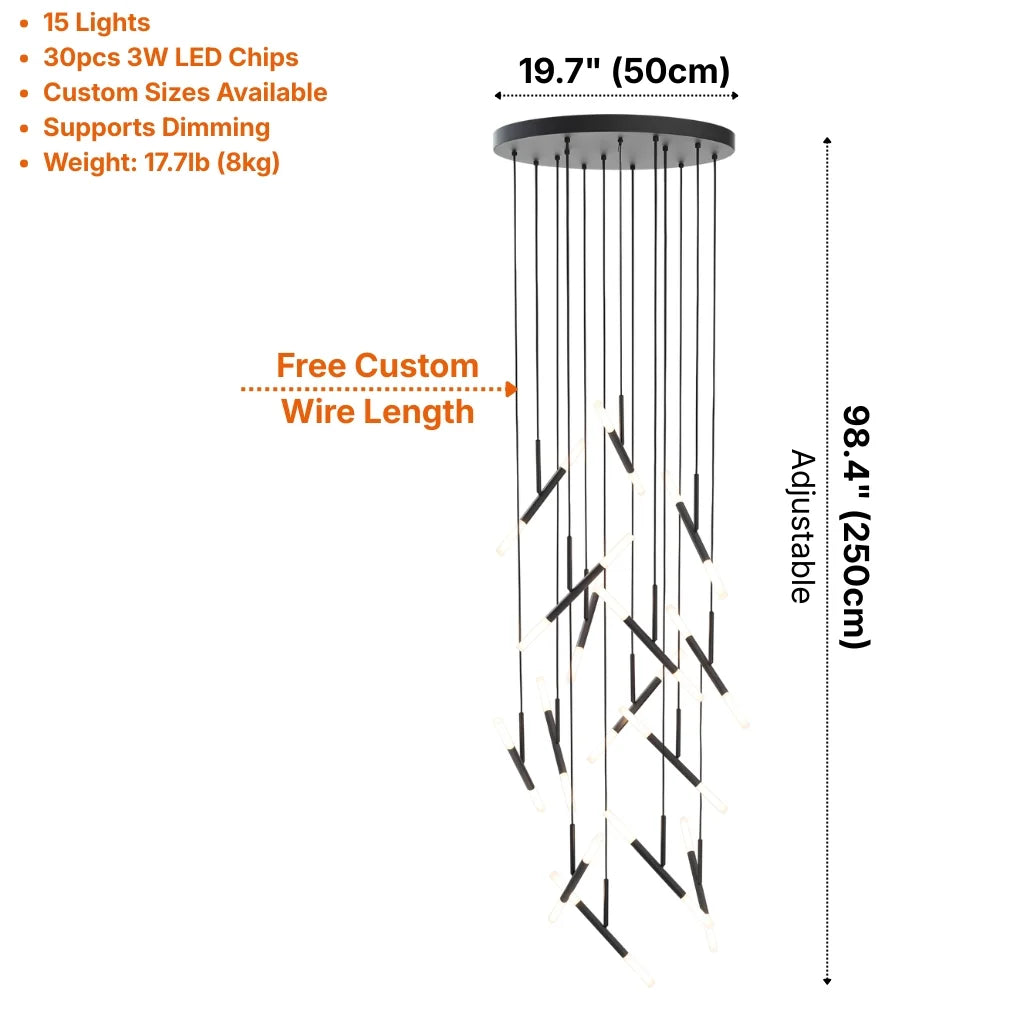 YOOGEE luxury crystal chandelier for modern dining room lighting