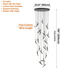 Modern chandelier light fixture for elegant living room decor
