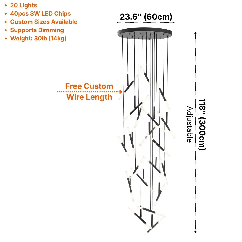 Modern chandelier light fixture for elegant living room decor