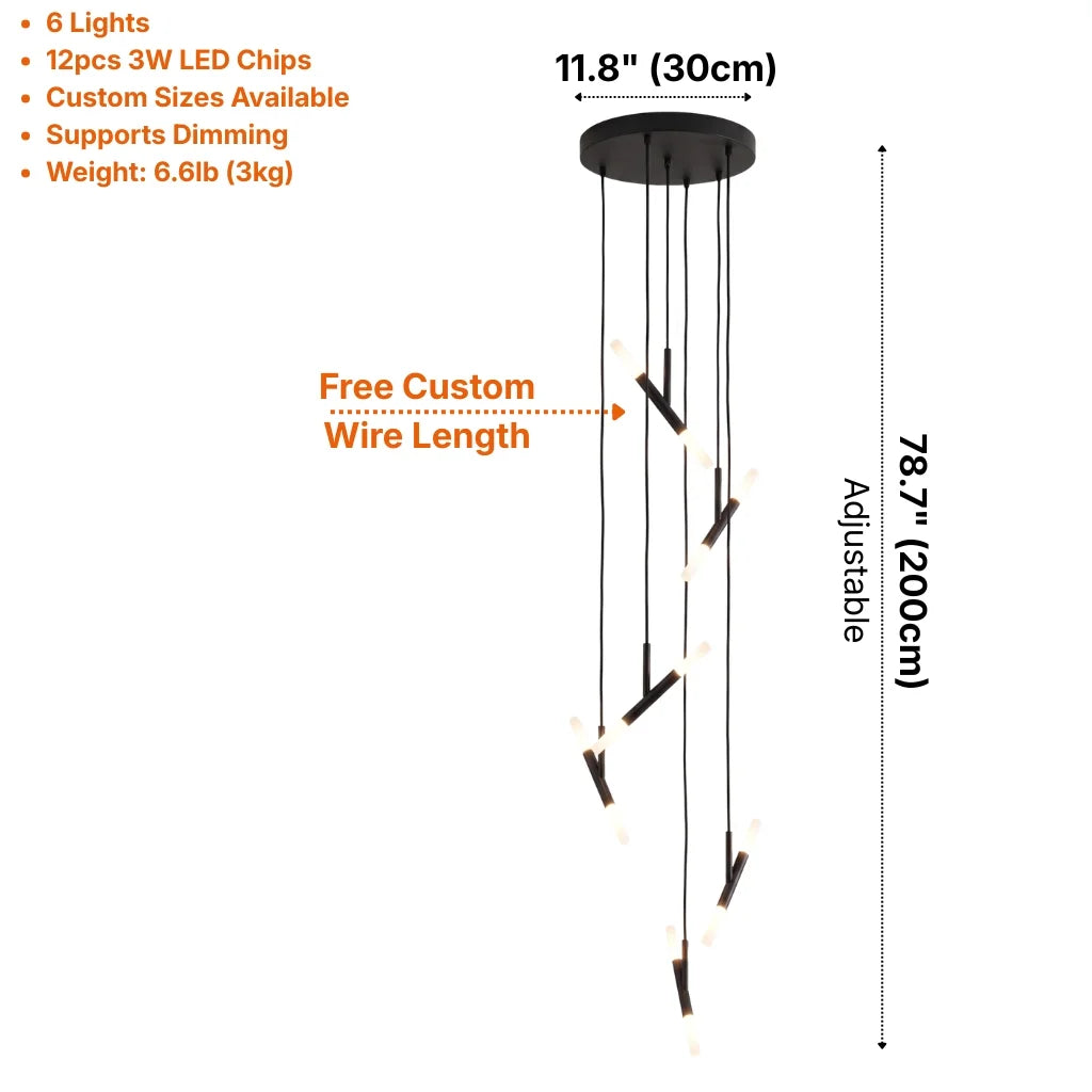 YOOGEE statement chandelier for dining room and foyer lighting