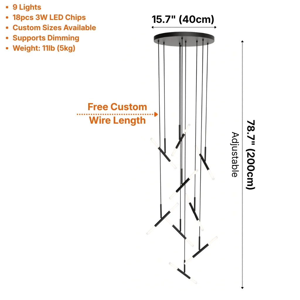Contemporary chandelier lighting fixture for luxury home decor