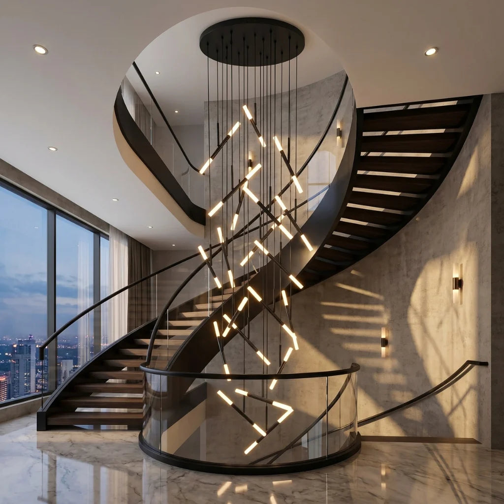 YOOGEE statement chandelier for dining room and foyer lighting