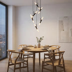 Modern chandelier light fixture for elegant living room decor