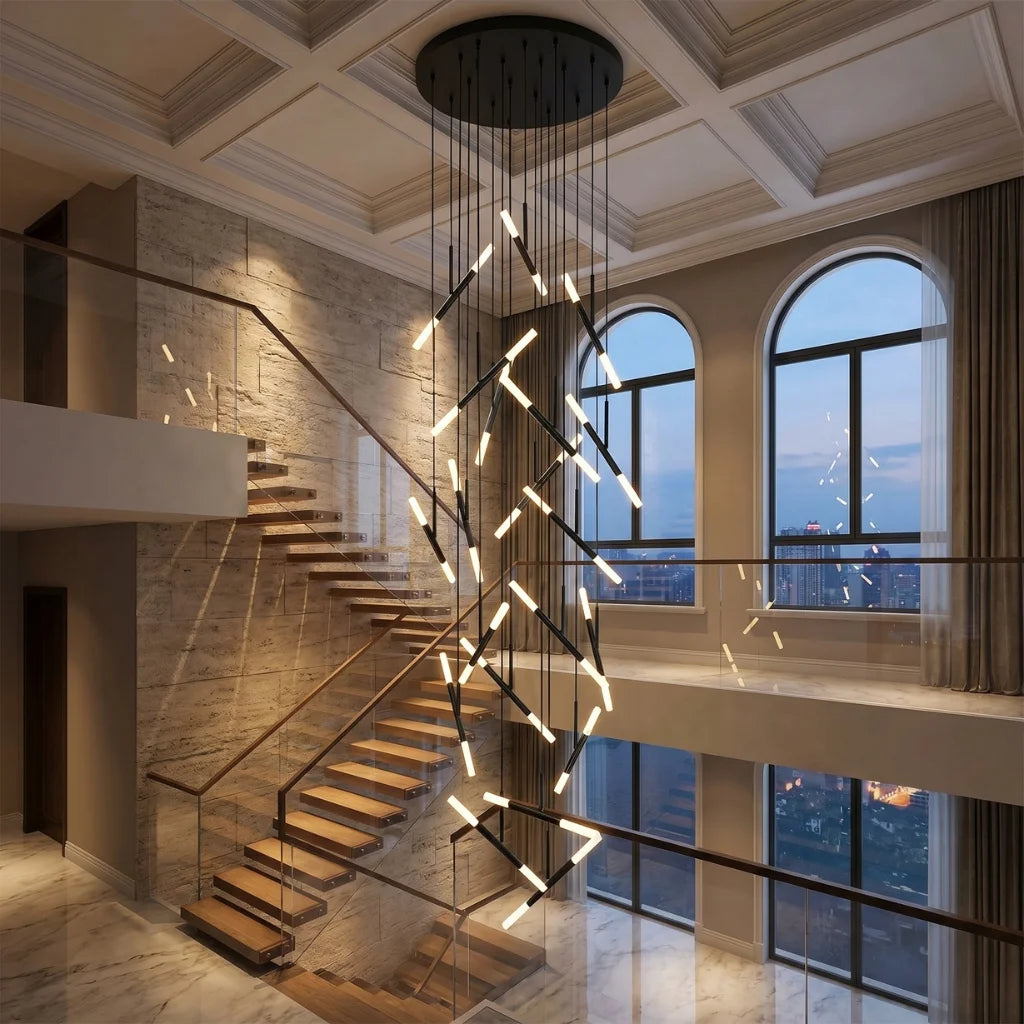 Luxury ceiling chandelier for upscale American home interiors