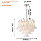 Calla Chrome Frosted Glass Tiered Chandelier - D20" x H26" (4 Tiers)