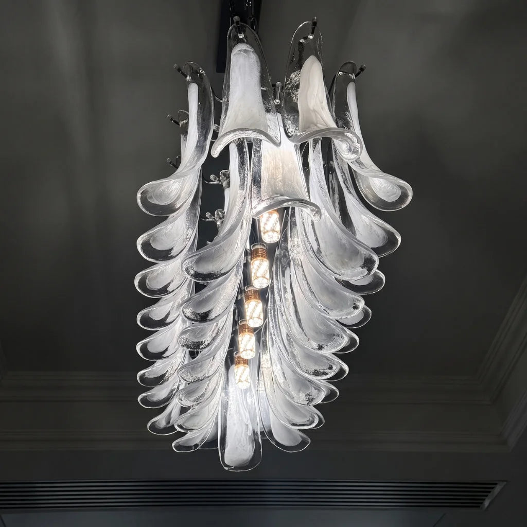 Calla Chrome Frosted Glass Pendant Light
