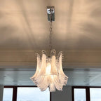 Calla Chrome Frosted Glass Pendant Light