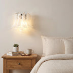 Calla Chrome Frosted Glass Wall Sconce