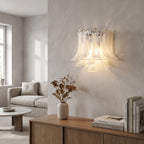 Calla Chrome Frosted Glass Wall Sconce