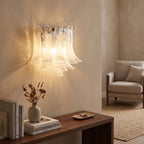 Calla Chrome Frosted Glass Wall Sconce