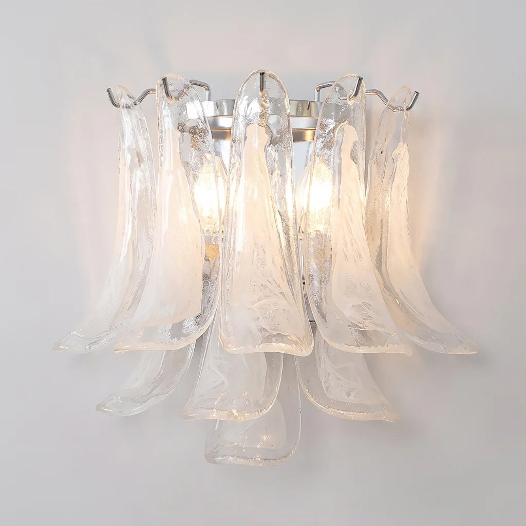 Calla Chrome Frosted Glass Wall Sconce