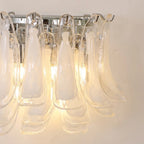 Calla Chrome Frosted Glass Wall Sconce