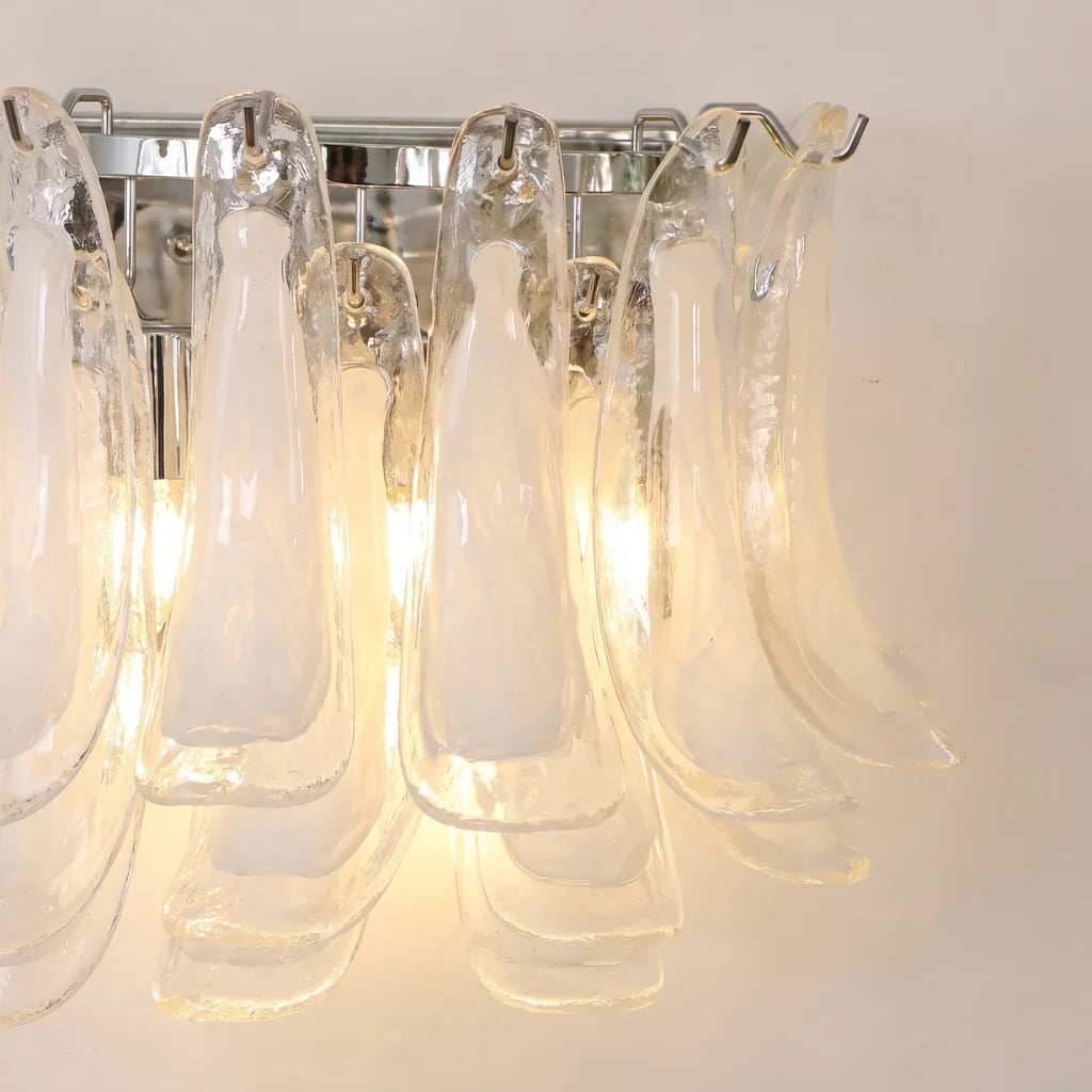 Calla Chrome Frosted Glass Wall Sconce