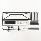 Atrium Matte Black Industrial Linear Chandelier size dimensions and specifications diagram
