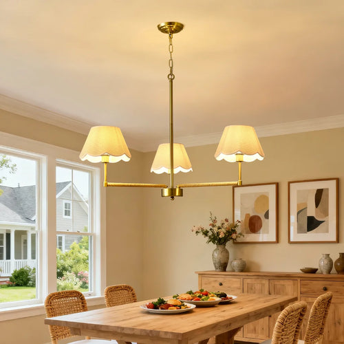luxury rope chandelier gold finish detail