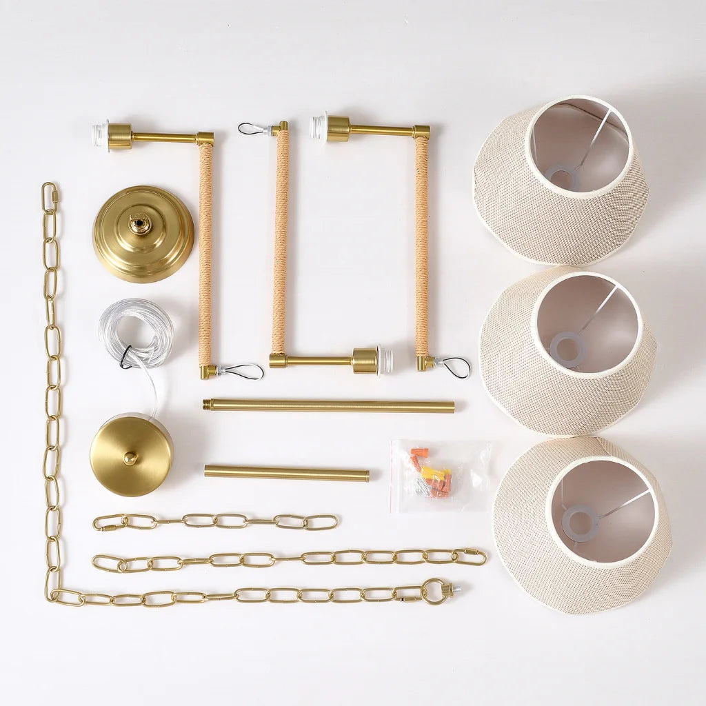 Adele chandelier packaging and components