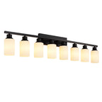 Dawn Matte Black Wall Sconce for Bathroom & Bedroom front view on white background