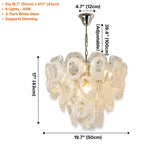 Oyster Colored Glass Chandelier