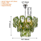 Oyster Colored Glass Chandelier