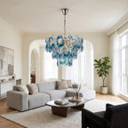 Oyster Colored Glass Chandelier