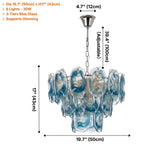Oyster Colored Glass Chandelier