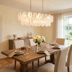 Oyster Colored Glass Pendant Light