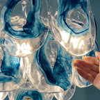 Oyster Colored Glass Pendant Light