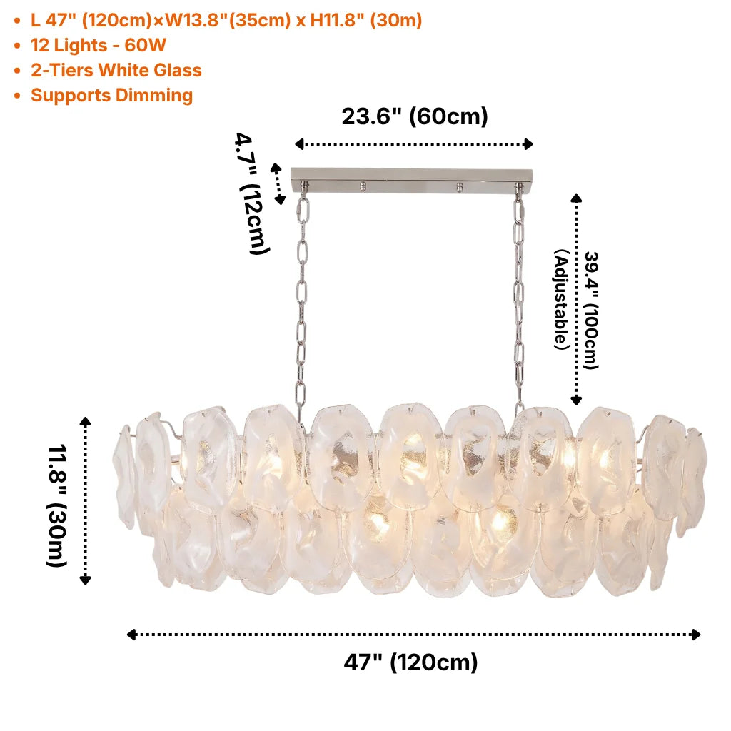 Oyster Colored Glass Pendant Light