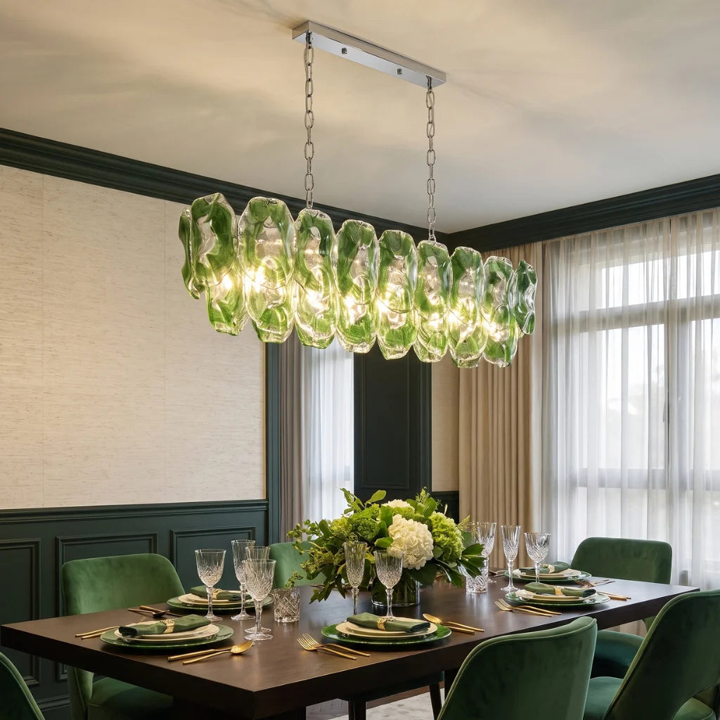 Oyster Colored Glass Pendant Light