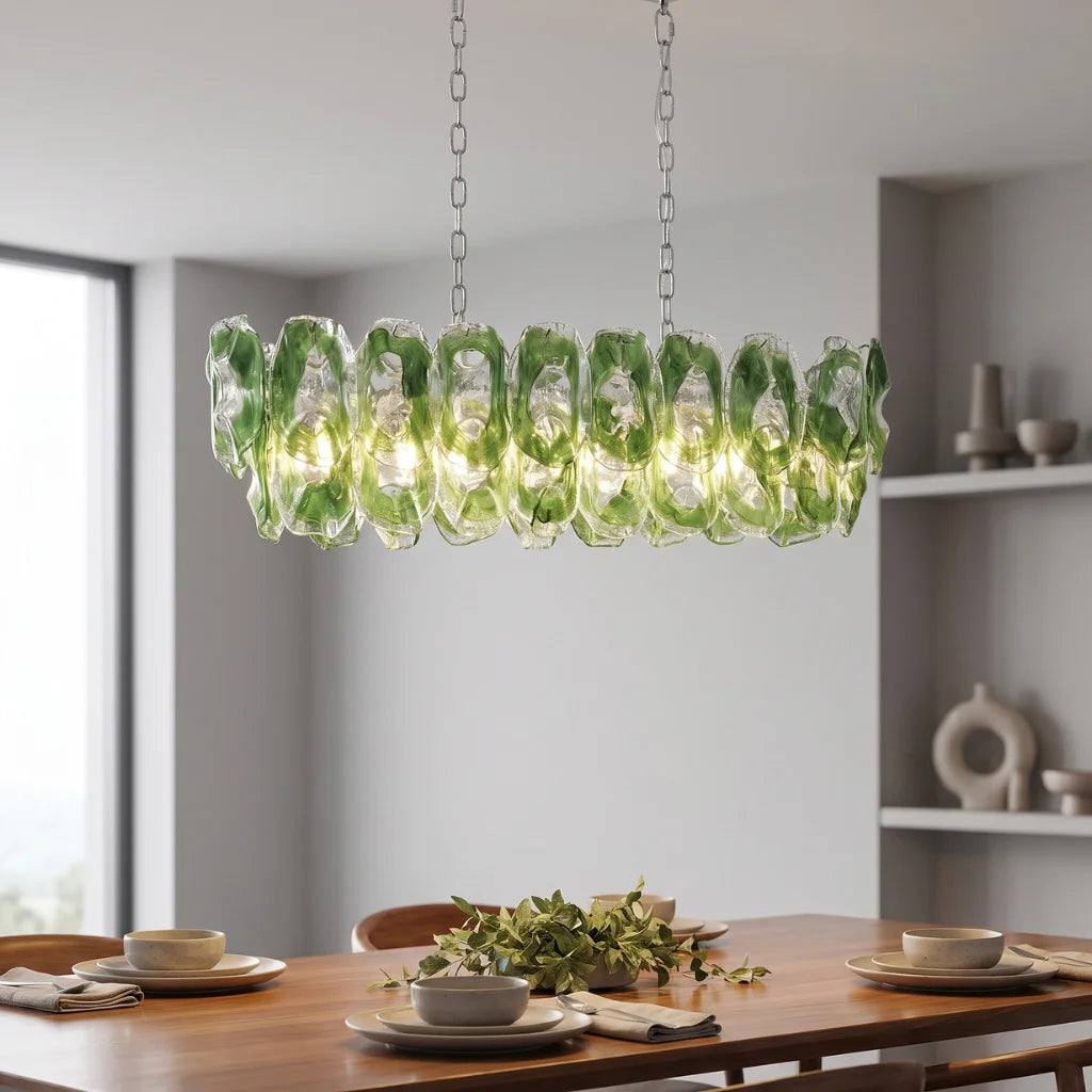 Oyster Colored Glass Pendant Light