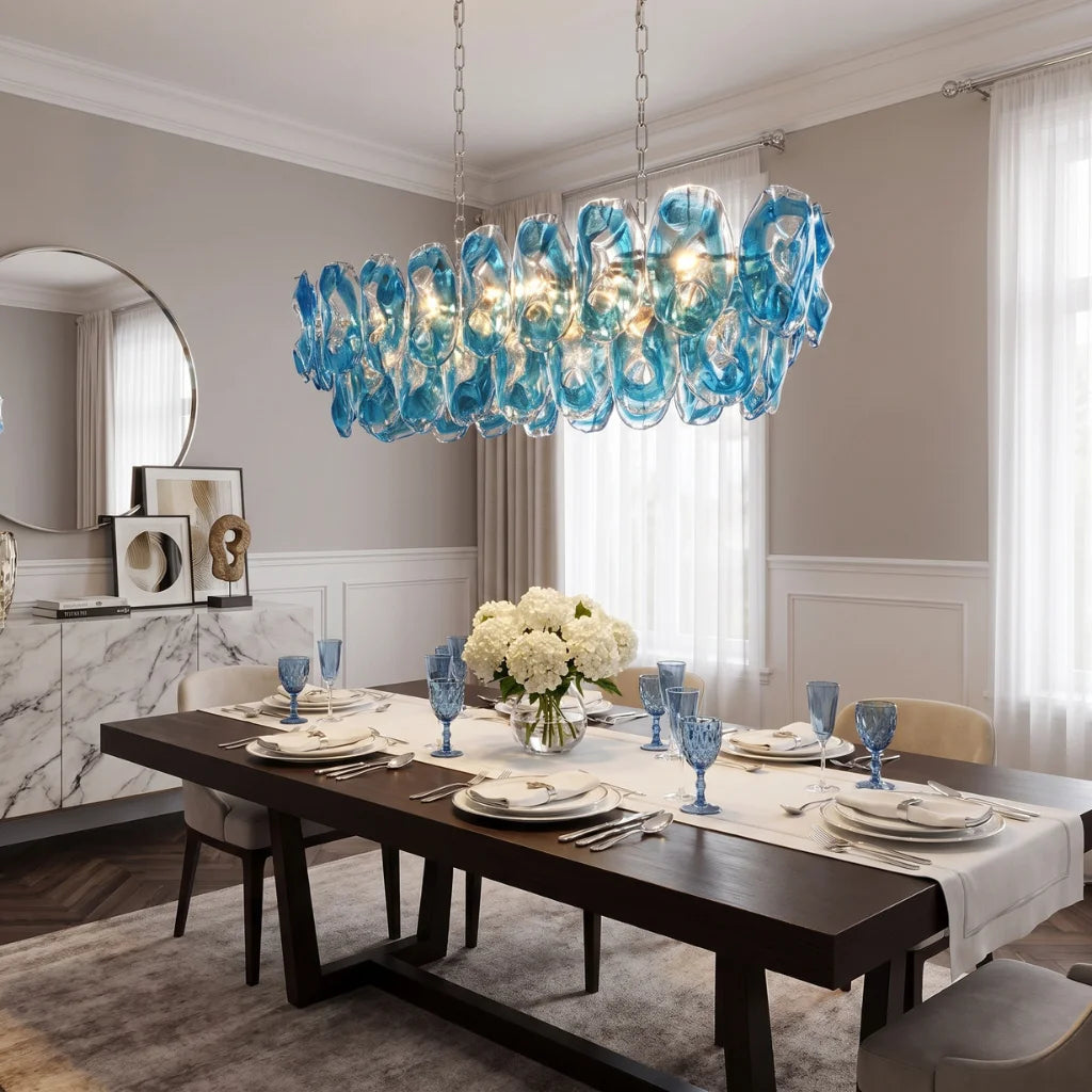Oyster Colored Glass Pendant Light