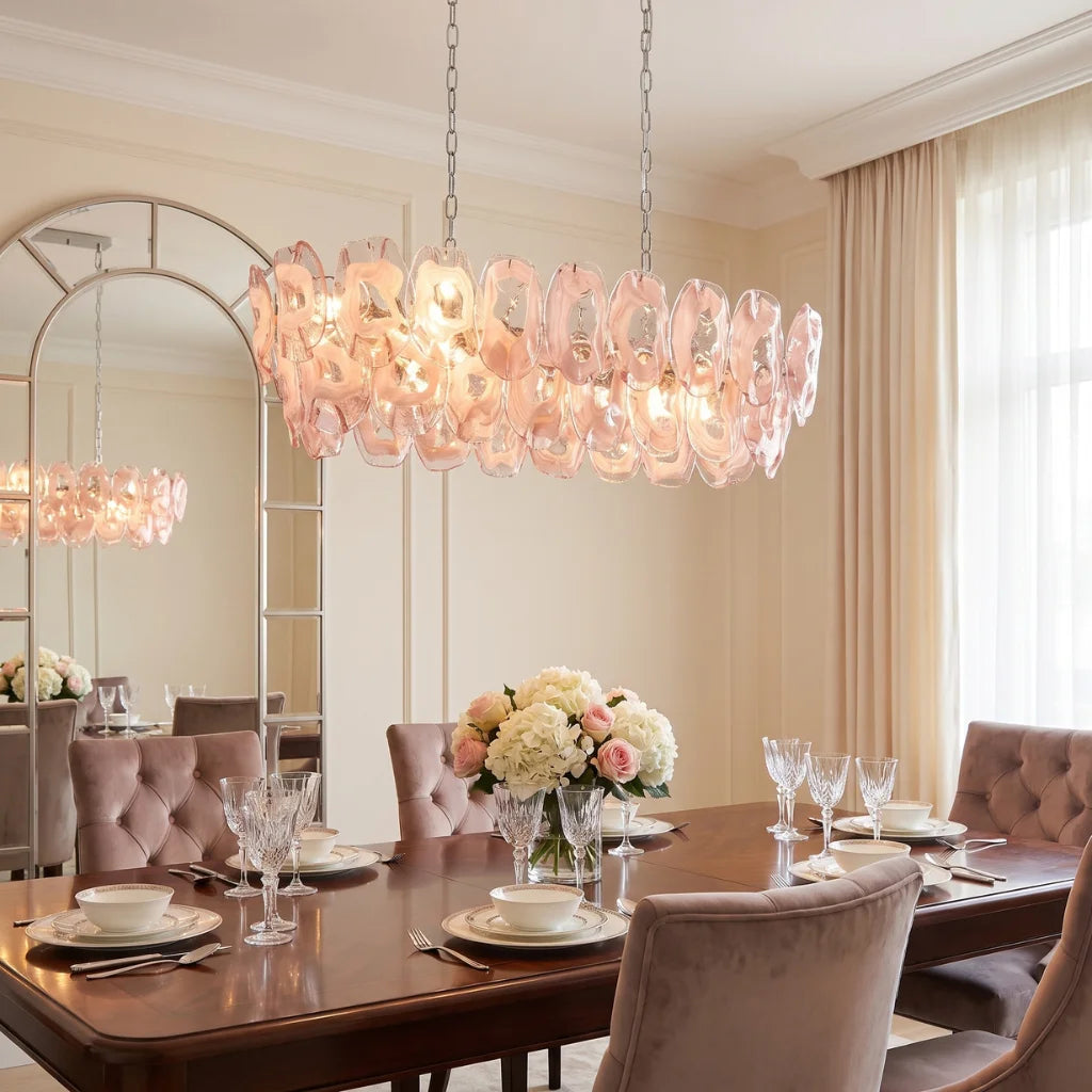Oyster Colored Glass Pendant Light