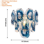 Oyster Colored Glass Wall Sconce