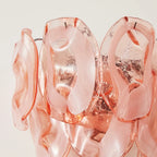 Oyster Colored Glass Wall Sconce