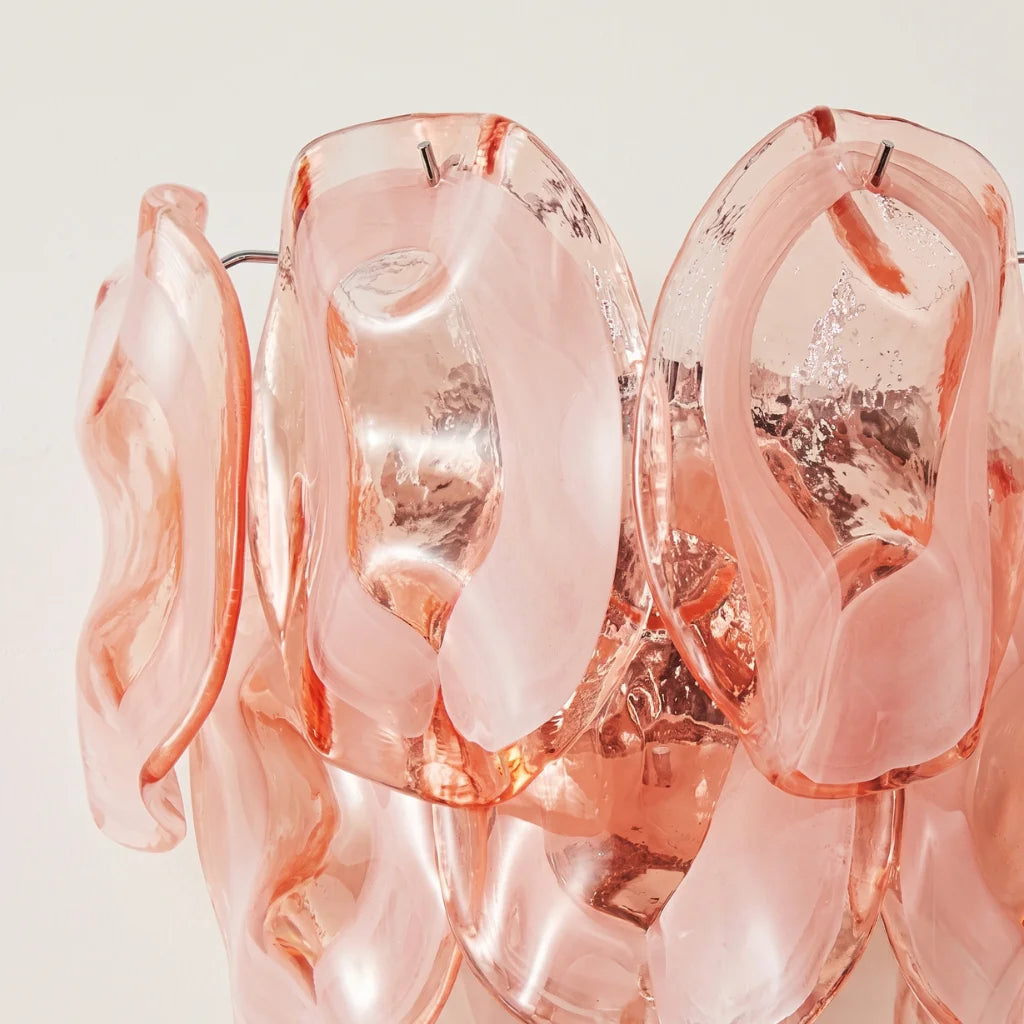 Oyster Colored Glass Wall Sconce