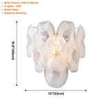 Oyster Colored Glass Wall Sconce