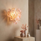 Oyster Colored Glass Wall Sconce