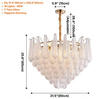 Tiered Teardrop Glass Chandelier