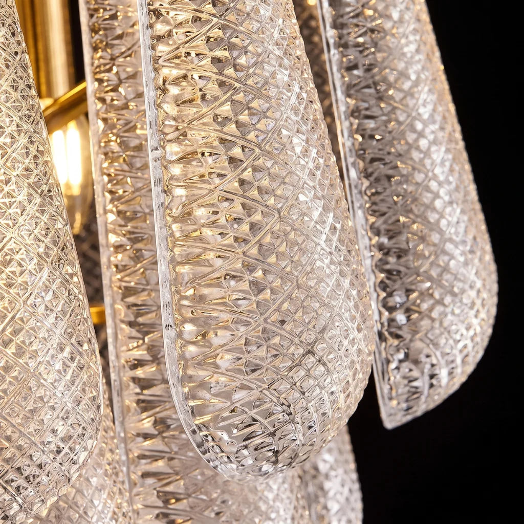 Tiered Teardrop Glass Chandelier