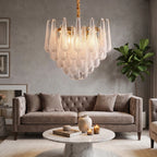 Tiered Teardrop Glass Chandelier