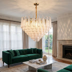 Tiered Teardrop Glass Chandelier