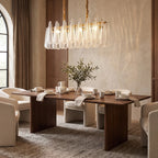 Oval Teardrop Glass Pendant Light