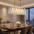 Oval Teardrop Glass Pendant Light