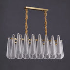 Oval Teardrop Glass Pendant Light